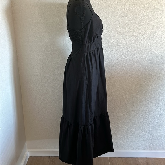 LOFT Black Open Back Maxi Dress Size 6 - Picture 8 of 12